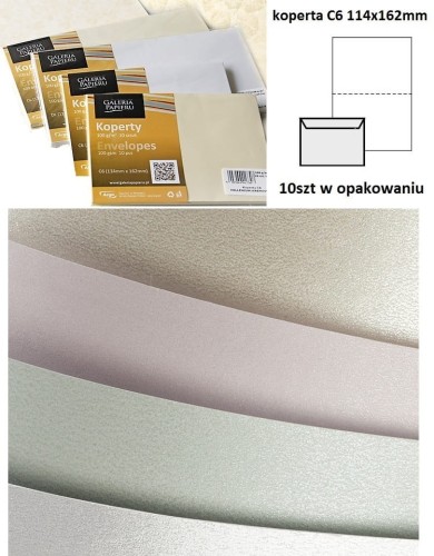 Koperta / koperty ozdobne C6 - MILLENIUM BŁĘKITNY opk 10szt 120g/m2 www.asan.com.pl
