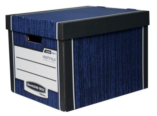 Fellowes pudło archiwizacyjne Woodgrain granatowe - opk 10szt - pudło ze zdejmowanym wiekiem www.asan.com.pl