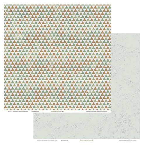 Papier scrapbookingowy Retro Inspiracje 01 30,5x30,5 opakowanie 5 ark www.asan.com.pl