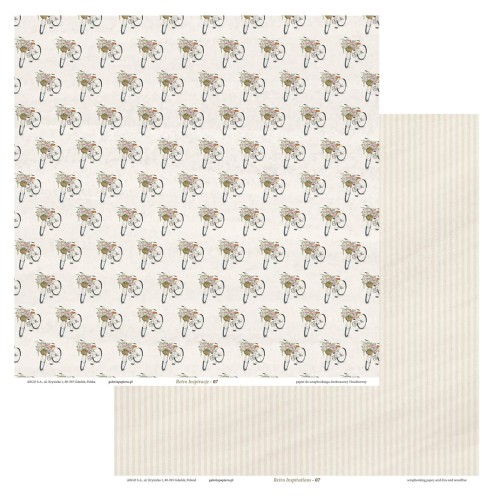 Papier scrapbookingowy Retro Inspiracje 07 www.asan.com.pl