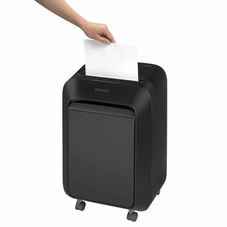Niszczarka Fellowes LX210 CZARNA ścinki 4x12mm P4/T4 www.asan.com.pl