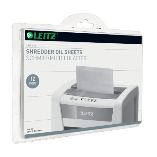 Arkusze Leitz IQ do oliwienia ostrzy niszczarek opk 12szt www.asan.com.pl