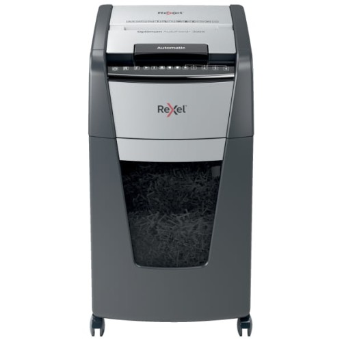 Niszczarka automatyczna Rexel Optimum AutoFeed+ 300X, tnie na konfetti  www.asan.com.pl