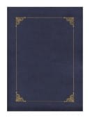 Teczka ozdobna GRANATOWA ZE ZŁOTĄ RAMKĄ  10szt A4