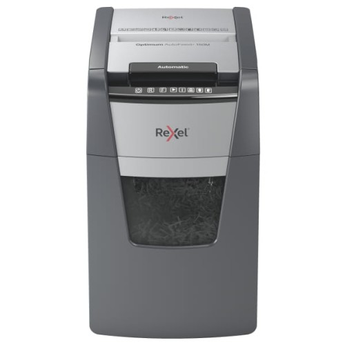 Niszczarka automatyczna Rexel Optimum AutoFeed+ 150M, tnie na mikrościnki www.asan.com.pl