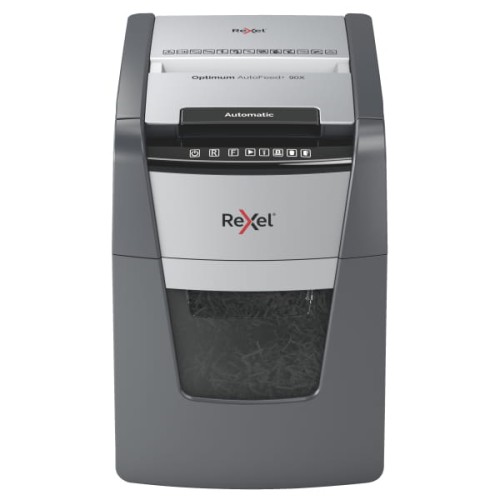 Niszczarka automatyczna Rexel Optimum AutoFeed+ 90X, tnie na konfetti www.asan.com.pl