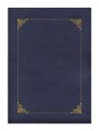 Teczka ozdobna GRANATOWA ZE ZŁOTĄ RAMKĄ 10szt A4 www.asan.com.pl