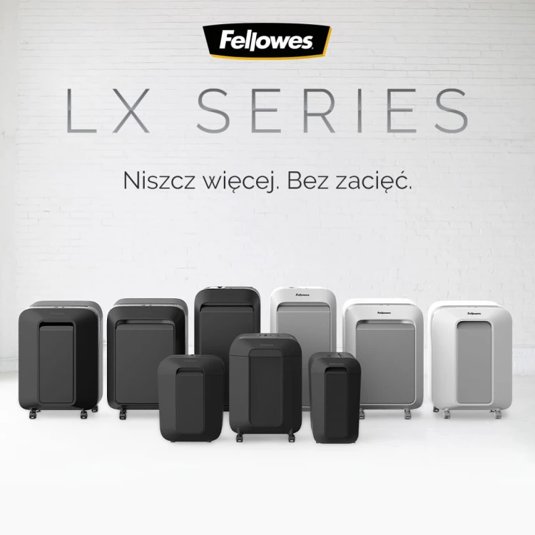 Niszczarka Fellowes LX210 CZARNA ścinki 4x12mm P4/T4 www.asan.com.pl