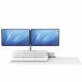 Stanowisko do pracy Sit-Stand Lotus™ RT - białe na 2 monitory www.asan.com.pl