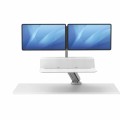 Stanowisko do pracy Sit-Stand Lotus™ RT - białe na 2 monitory www.asan.com.pl