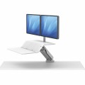 Stanowisko do pracy Sit-Stand Lotus™ RT - białe na 2 monitory www.asan.com.pl
