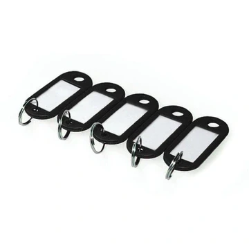 Plastikowe zawieszki do kluczy - opk 100szt kolor CZARNY www.asan.com.pl