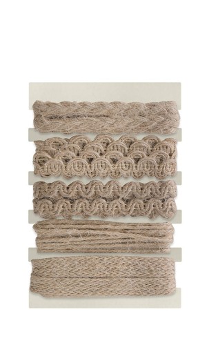 Tasiemki dekoracyjne - ZESTAW SZNURKI - 5 x 1m - 5 wzorów sznurków www.asan.com.pl