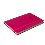 Notes Notatnik biurowy twardy w kratkę zamykany na gumkę - O.NOTE Berlin - 207 x 145 mm (A5) - różowy