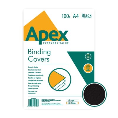 Okładka skóropodobna do bindowania DELTA A4 CZARNA Apex - Fellowes www.asan.com.pl