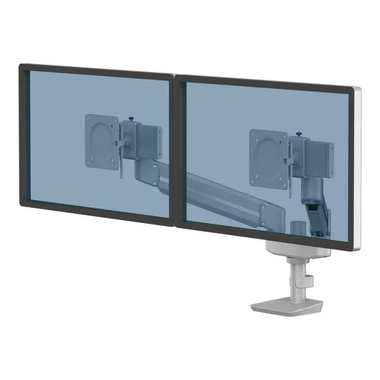 Ramię kompaktowe na 2 monitory Fellowes TALLO™ srebrne www.asan.com.pl