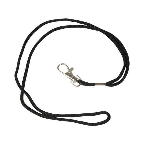 Smycz z karabińczykiem do identyfikatorów i kluczy - O.LANYARD 2 - czarny - 50 sztuk  www.asan.com.pl