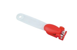 Klips CT 710P plastikowy zatrzask Czerwony / opk 100szt