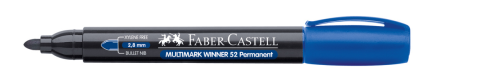 Marker Permanentny 52 NIEBIESKI końcówka okrągła FABER-CASTELL www.asan.com.pl
