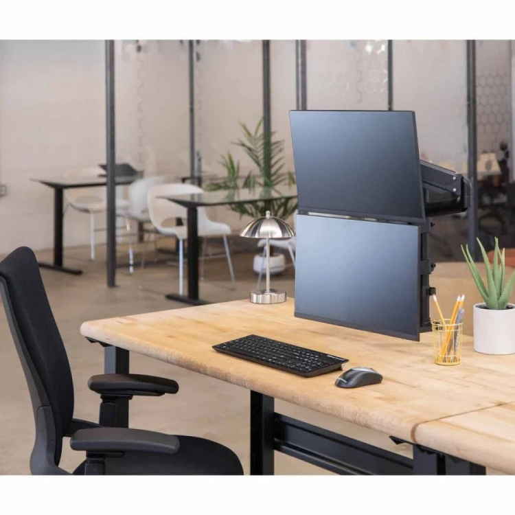 Ramię na 2 monitory Platinum Series - pionowe - CZARNE www.asan.com.pl