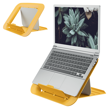 Regulowana podstawka pod laptopa Leitz Ergo Cosy - ciepły żółty www.asan.com.pl
