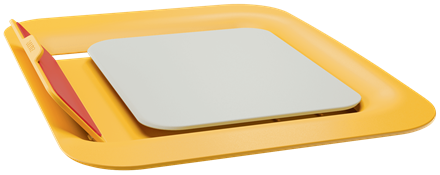 Regulowana podstawka pod laptopa Leitz Ergo Cosy - ciepły żółty www.asan.com.pl