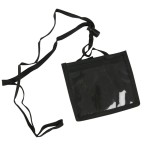 Identyfikator poziomy ze szczeliną na klips z taśmą - O.BADGE HOLDER - 122 x 110 mm - opakowanie 10 sztuk CZARNY