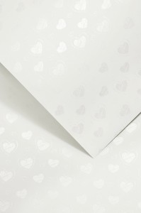 Karton ozdobny Premium MAŁE SERCA BIAŁY 20 ark A4