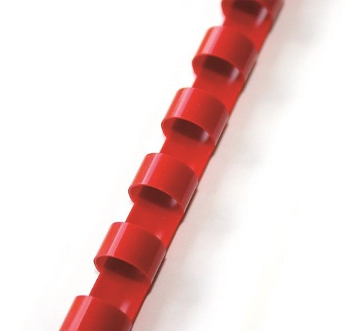 Grzbiet plastikowy do bindowania 5mm /100szt Argo - kolor CZERWONY WWW.ASAN.COM.PL