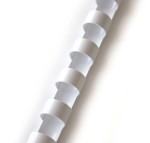 Grzbiet plastikowy  do bindowania 6mm /100szt Argo - kolor BIAŁY