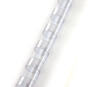 Grzbiet plastikowy  do bindowania 8mm/100szt Argo - kolor PRZEŹROCZYSTY