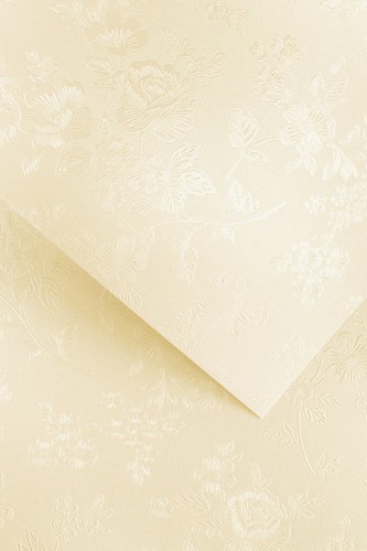 Karton Ozdobny Premium 220g/m2 FLORAL KREMOWY 20 arkuszy A4 www.asan.com.pl