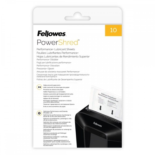 Arkusze do oliwienia niszczarek 10szt Fellowes www.asan.com.pl