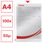 Koszulki na dokumenty Esselte - format A4 55mic 100szt - krystaliczne