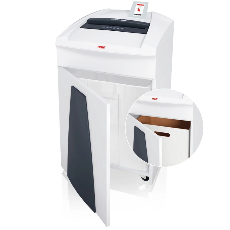 Niszczarka HSM SECURIO P36i ścinki 0,78 x 11mm P6 + oddzielny zespół tnący OMDD (2x2mm) oraz funkcja wykrywania metalu www.asan.com.pl