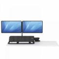 Stanowisko do pracy Sit-Stand Lotus RT - czarne na 2 monitory www.asan.com.pl