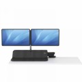 Stanowisko do pracy Sit-Stand Lotus RT - czarne na 2 monitory www.asan.com.pl