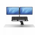 Stanowisko do pracy Sit-Stand Lotus RT - czarne na 2 monitory www.asan.com.pl