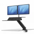 Stanowisko do pracy Sit-Stand Lotus RT - czarne na 2 monitory www.asan.com.pl