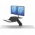 Stanowisko do pracy Sit-Stand Lotus RT - czarne na 2 monitory www.asan.com.pl