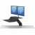 Stanowisko do pracy Sit-Stand Lotus RT - czarne na 2 monitory www.asan.com.pl