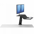 Stanowisko do pracy Sit-Stand Lotus RT - czarne na 2 monitory www.asan.com.pl