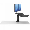 Stanowisko do pracy Sit-Stand Lotus RT - czarne na 2 monitory www.asan.com.pl