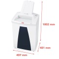 Niszczarka Securio AF500 ścinki 0,78x11mm P-6 z automatycznym podajnikiem papieru  www.asan.com.pl