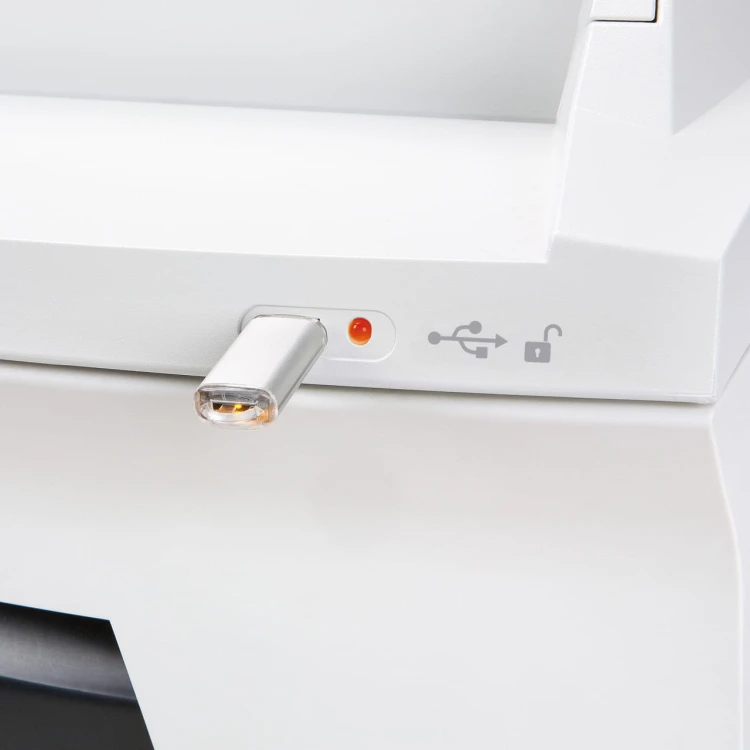 Niszczarka Securio AF500 ścinki 0,78x11mm P-6 z automatycznym podajnikiem papieru  www.asan.com.pl