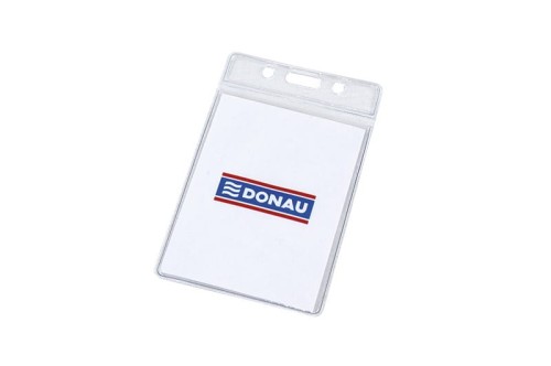 Identyfikator DONAU PCV 86x58mm pionowy /50szt www.asan.com.pl