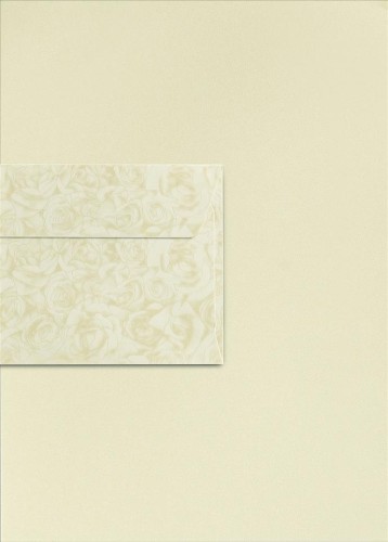 Papeteria Millenium Kremowy A4 - 20 ark Liana 100g + 10 szt kopert DL Róże Kremowy www.asan.com.pl