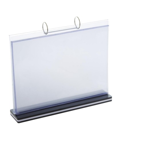 Prezenter stojący poziomy H-06-A5 Argo - na 6 wsuwanych kart do obracania www.asan.com.pl