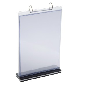 Prezenter stojący V-06-A4 pionowy - 6 przezroczystych, obracanych kart Argo