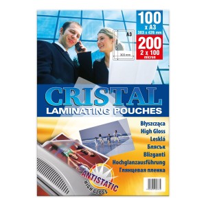 Cristal Folia do laminowania błyszcząca A3 100 mikronów / 100szt